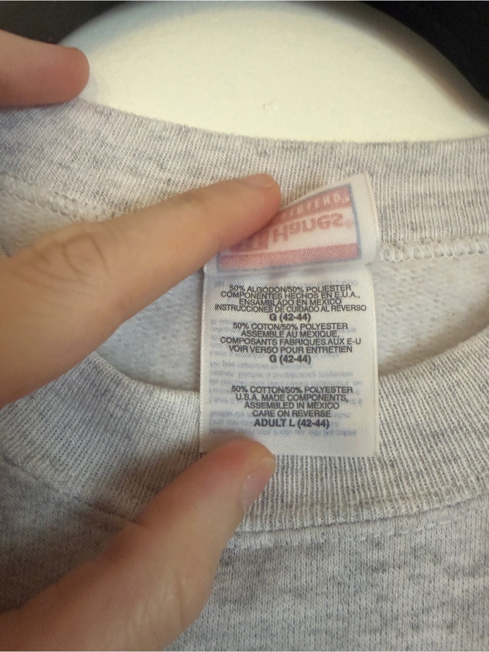 Vintage Hanes Light Gray Crewneck Sweatshirt with Spitfire Graphic - Picture 4 of 10